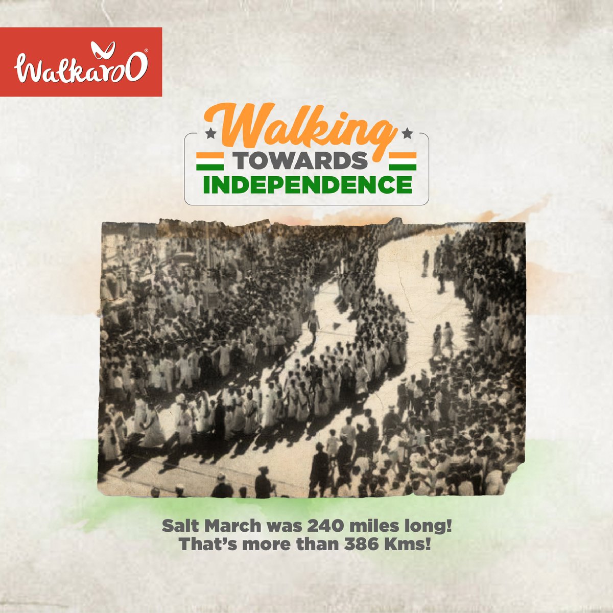 The Salt March was no ordinary walk. More than 386 Kms had to be covered to reach Dandi. Here is a snapshot of the protestors who joined on the way.

#independenceday #india #august #freedom #august #fifteenthofaugust #independence #indian #jaihind #patriotic #Walkaroo