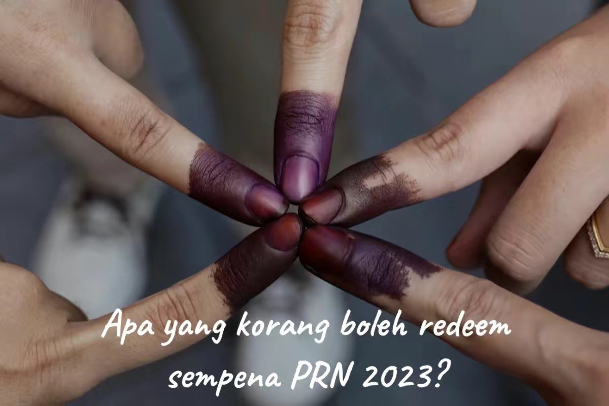 Jom share promosi sempena PRN 2023.
Rugilah siapa tak claim lepas mengundi.

RT dulu, Kita jadikan thread. Let’s go!