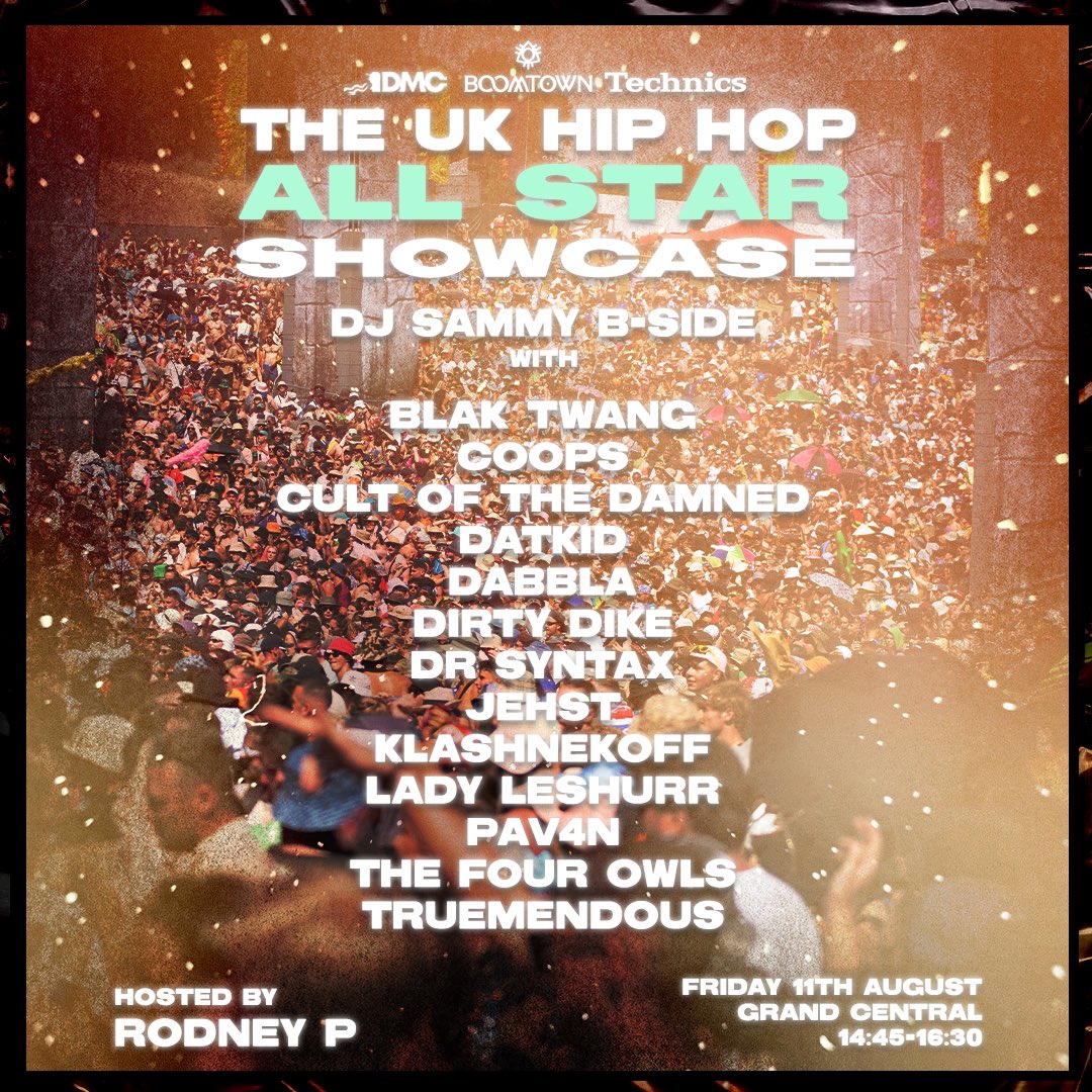 SM_Bookings's tweet photo. 🧨🧨🧨
@BoomtownFair 

IT’S GOING DOWN

UKHH MEGA CYPHER / M.O.P. / DMCs 
AND SO MUCH MORE

#50YearsOfHipHop https://t.co/HgK517ydkj