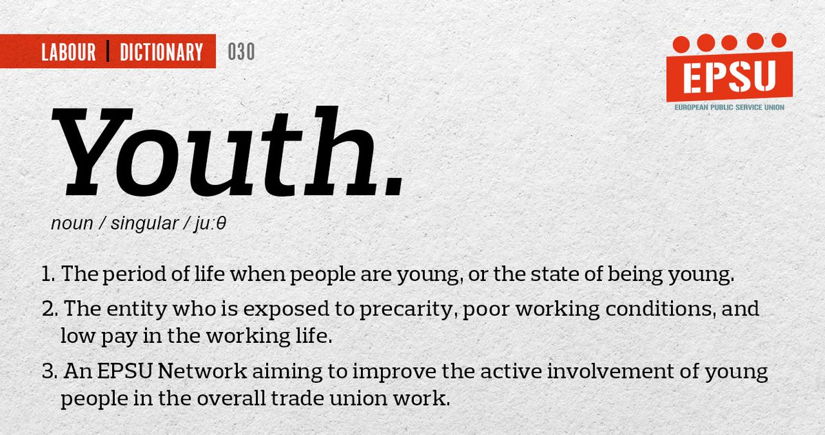📅Mark your calendars - 12 August is International #Youth Day! It's a moment to shine a light on the unique issues facing the young people of the world.

👴👵Forgotten what it means to be young? Check out this week's #LabourDictionary entry: youth.
