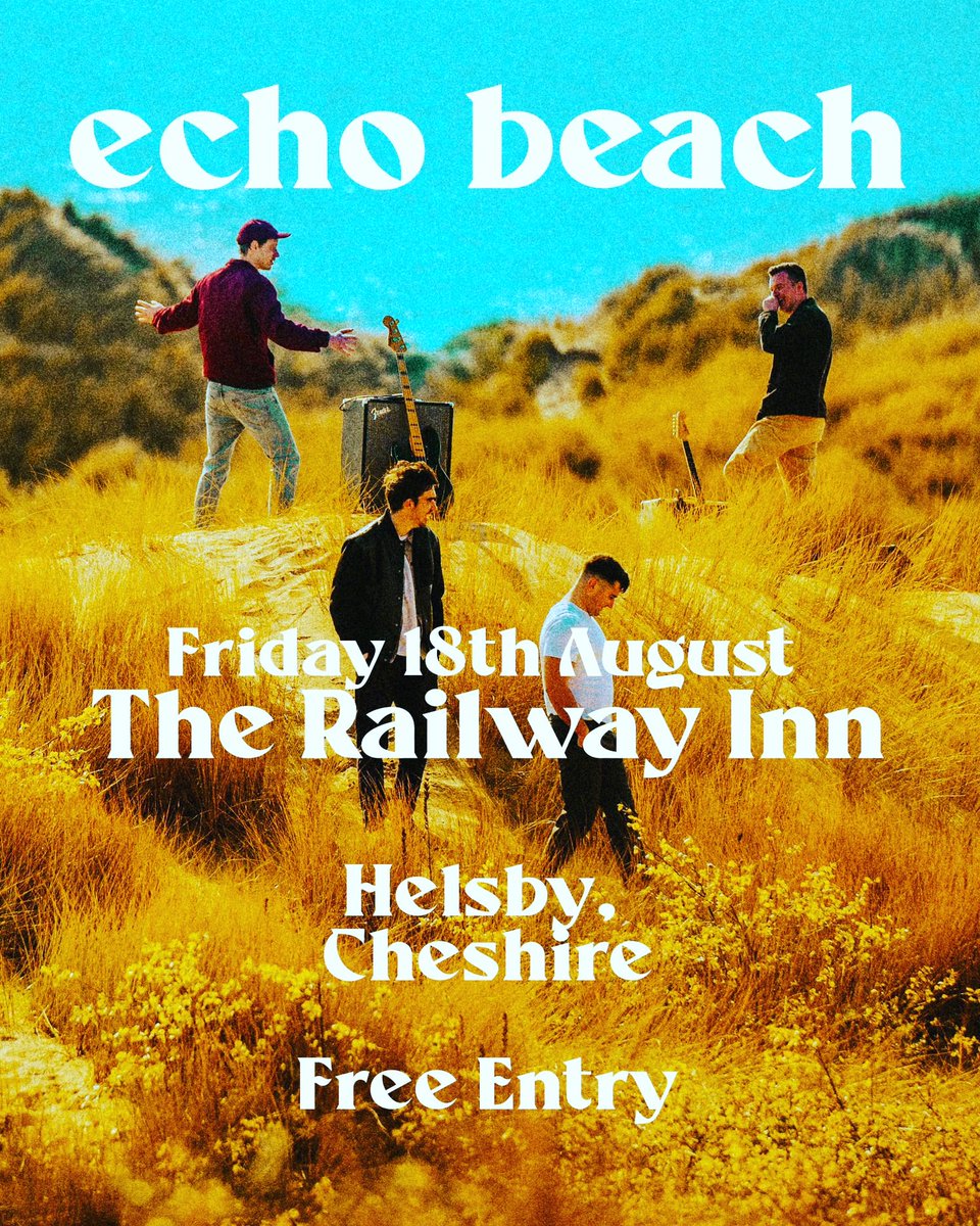 NEXT WEEK A MUST NOT MISS OPPORTUNITY TO SEE MANCHESTER'S HOTTEST BAND @echobeach_uk  #Helsby #Frodsham #Cheshire #livemusic