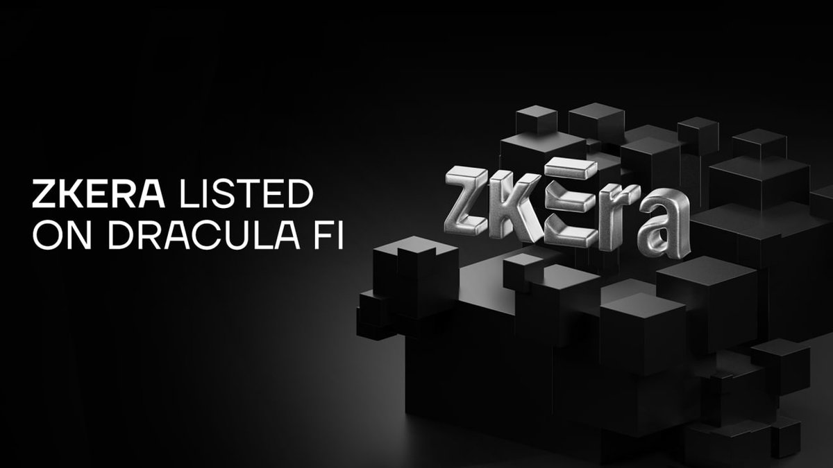 $ZKE token will be listed on Dracula Finance today at 16:00 GMT+2 and a $ZKE/$ETH gauge will be added 🩸 @zkera_fi is one of the first decentralized perp trading platform on @zksync. We're delighted to be building tomorrow's ecosystem with valuable partners such as zkera 🧛‍♀️