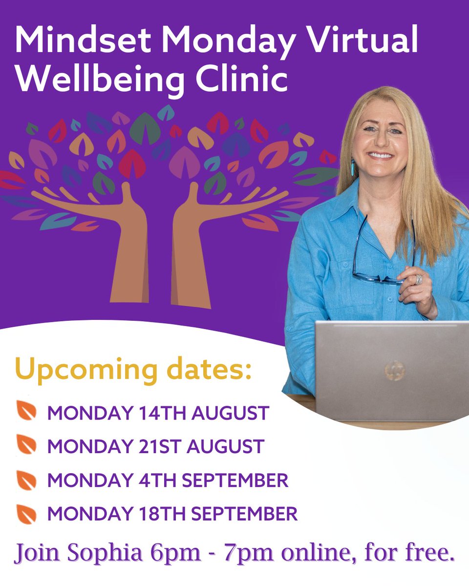 Learn more about my area of expertise, hear from others or just listen - there are many benefits to these sessions.
Taking place online, join on a date that suits you. Book your place here - eventbrite.co.uk/o/sophia-kupse….
Will I see you there?
#Wellbeing #HolisticHealth #MBHTraining