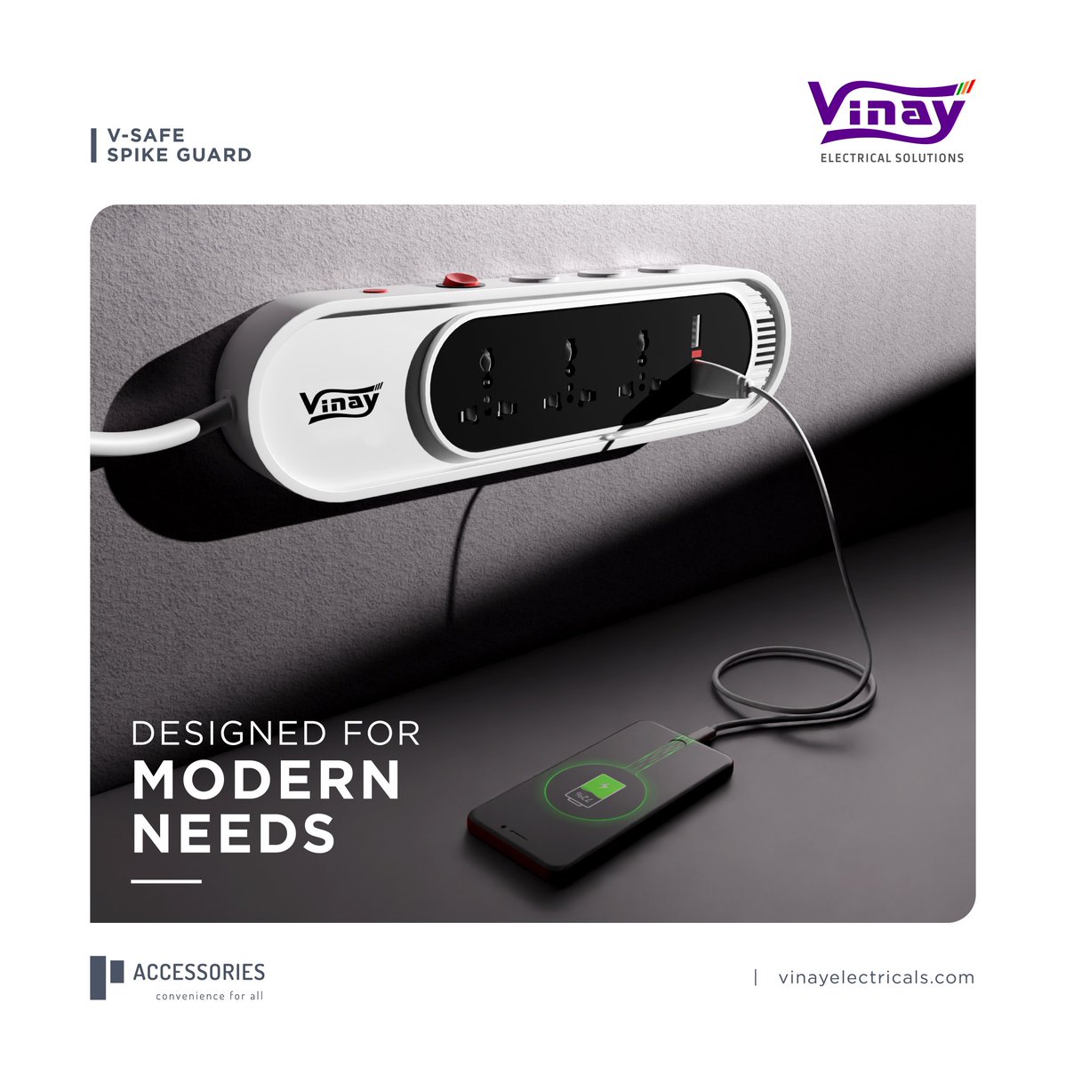 VES_India's tweet image. Presenting our range of V-Safe Spike Guard, equipped with multifunctional sockets &amp;amp; 2 USB Ports. You can now plugin various appliances &amp;amp; charge your phones even without the bulky chargers, all at once.

 #VSafeSpikeGuard #USBsocket #VinayElectricalSolutions