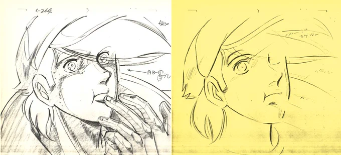 あしたのジョー2 35話 『チャンピオンは・・・ひとり』  ホセVSゴメス線でコークスクリューパンチを見て固まるジョー。右が杉野昭夫氏修正画  #あしたのジョー2
