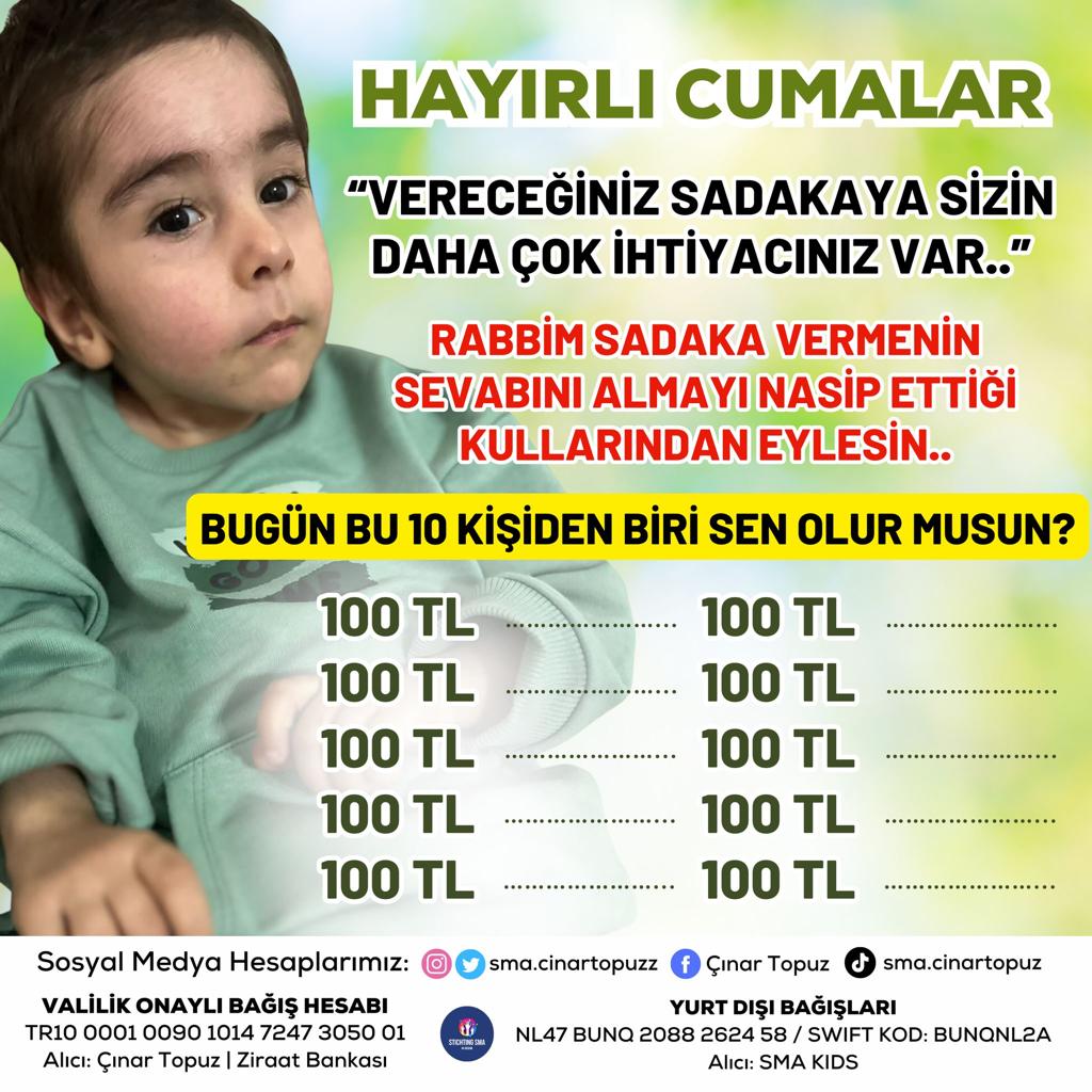 Biri senden yardım istediği zaman şöyle düşün. İlk önce Allahtan istemiş, Allah ta ona senin adresini vermiş. Bu mübarek günde Çınar sizin kapınıza geldi onu boş çevirmeyin. #hayirlicumalar