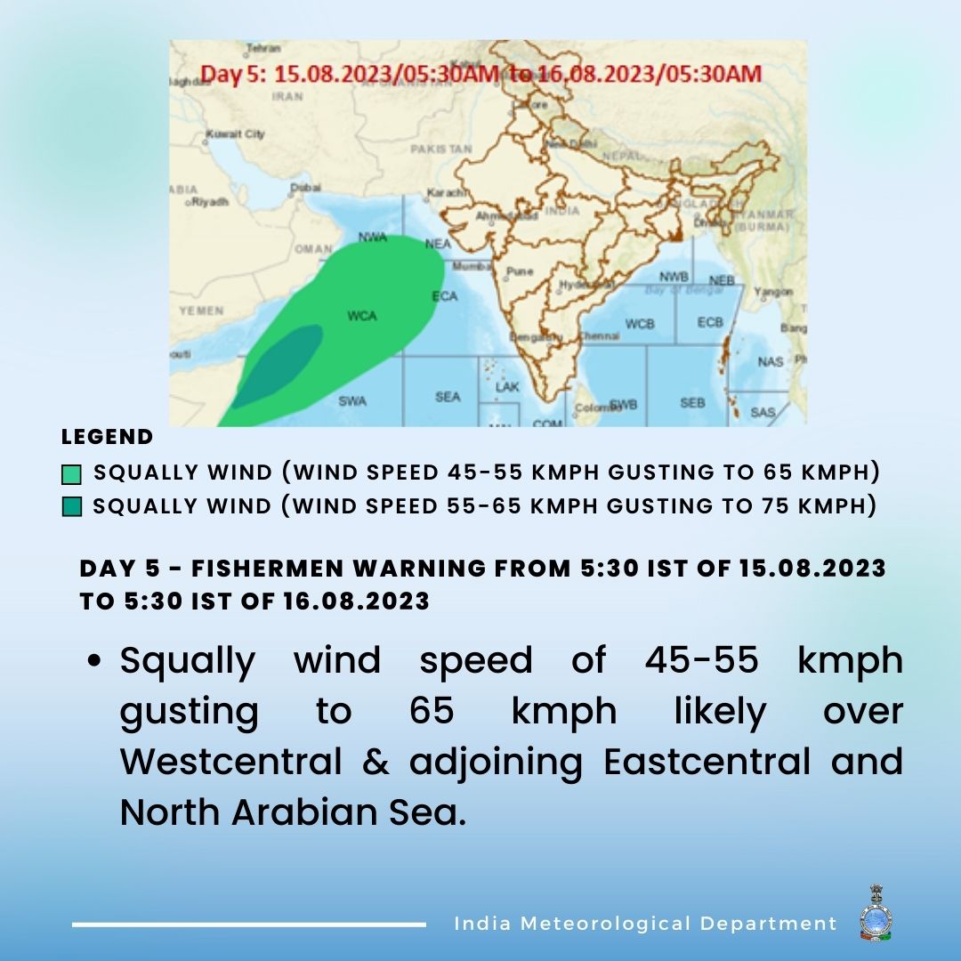 Indiametdept's tweet photo. #WeatherWarning #SquallyWinds #FishermenAlert #StaySafe #WindGusts
@moesgoi @DDNewslive @ndmaindia @airnewsalerts https://t.co/pEpMtshINs
