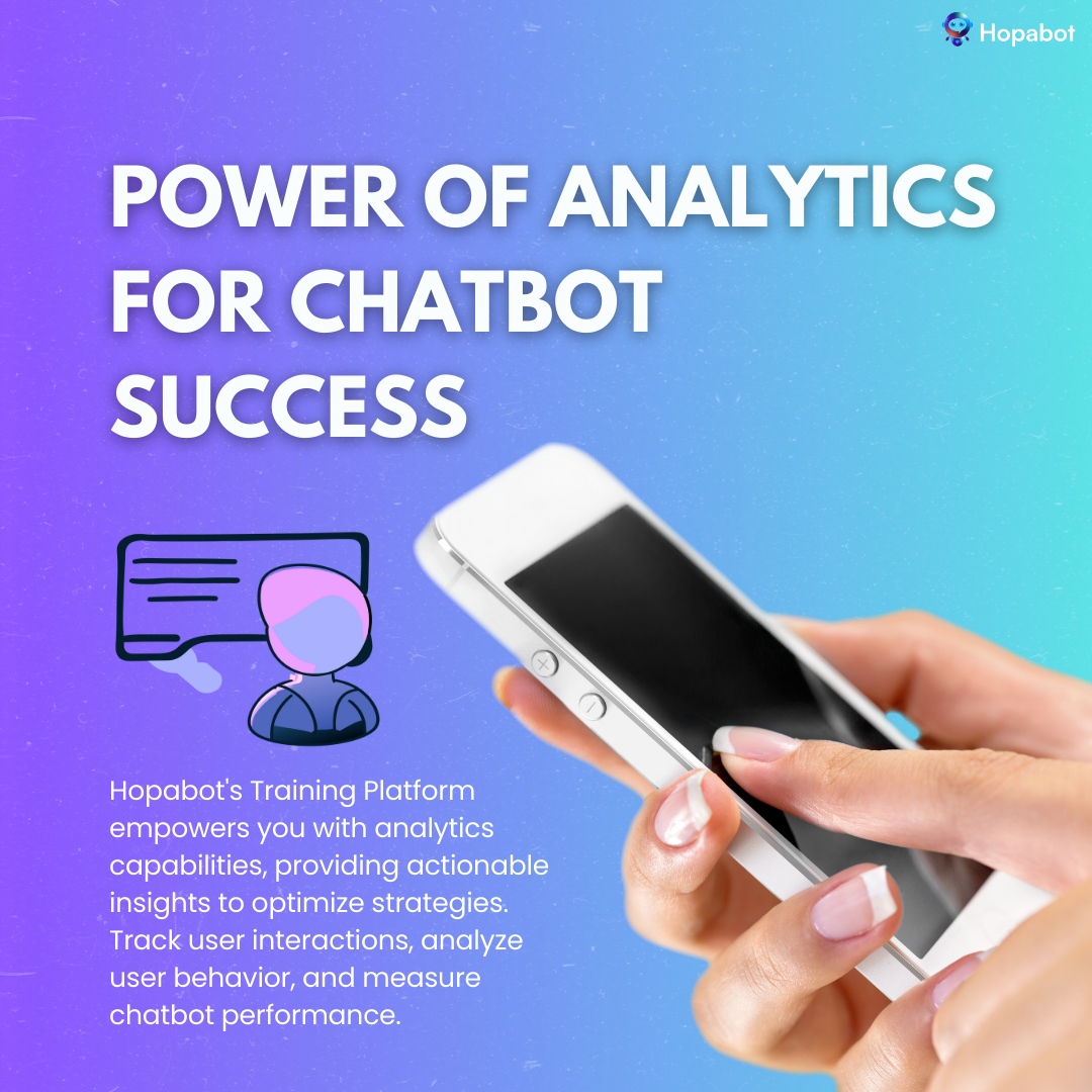 Hopabot's tweet photo. Drive Chatbot Success with Analytics Capabilities. Gain Actionable Insights, Optimize Strategies, and Enhance Customer Experiences. 

#Empowerment #Collaboration 
#RASA #NLP 
#ChatbotAnalytics #DataDrivenDecisions https://t.co/QqrdKdwH1G