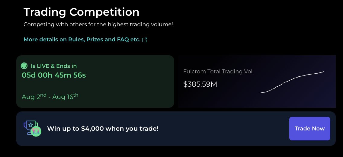 FulcromFinance's tweet photo. T-5 Days β°
Get real experience executing winning trades against top traders on the leaderboard
πππ ππ,πππ π°π¨π«ππ‘ π¨π $π
ππ for the Top 20 Traders
Ride the wave π and bring the prizes home π°
π https://t.co/Uh7npmNacd
#CronosTopTrader https://t.co/pCwfA4hzpM