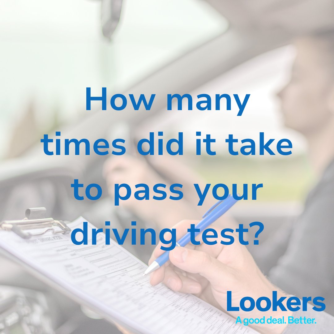 🚗💪 How many times did it take you to pass your driving test? We want to hear about your experiences! Comment below with how many times it took you to pass your driving test. Was it a smooth ride or a rollercoaster of emotions? #ChooseLookers #NewDriverSeries