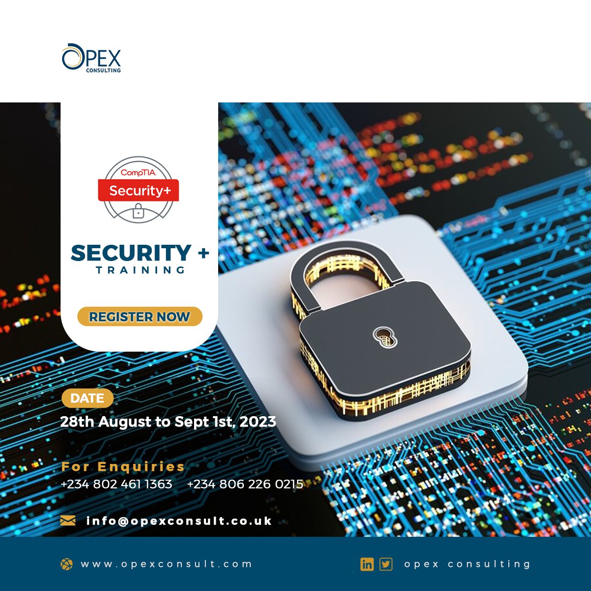 consulting_opex's tweet image. TGIF✌🏾😎

What do you know about CISSP Certification and Security+ ?

Have you booked your space for our forthcoming trainings?

Find the links attached!
opexconsult.com/academy/compti…

opexconsult.com/academy/cissp-…

DON&apos;T BE LEFT OUT📝

Welcome to the Weekend 🥳🎉🤩✌🏾💃🏽🕺🏽

#tgif #weekend