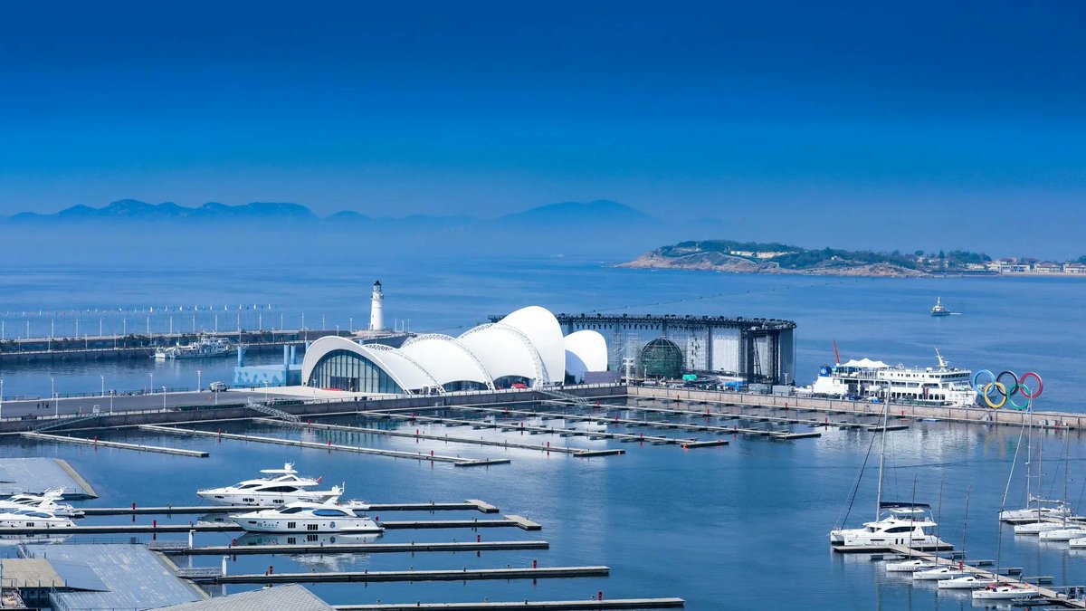 exploreqingdao's tweet photo. Located by the mountain and facing the sea, The futuristic Qingdao Ocean Cultural Tourism Zone is a charming location and was also the venue for the 2008 Beijing Olympic Games sailing competition!

https://t.co/5NPNWPkoTV

#ExperienceQingdaoPhotoExhibition #Qingdao #Shandong https://t.co/pbzb3q6CAS