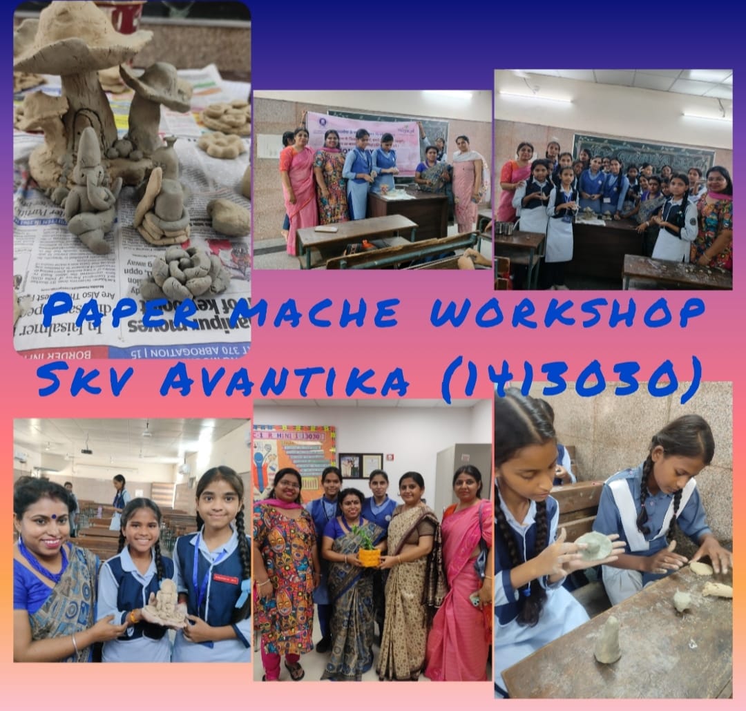 DIETPitampura's tweet photo. Talented &amp; ingenious Ms.Tapasi Roy
Facilitated 55 students of Class VI to IX an activity of Paper Mache at SKV AVANTIKA,SEC-1,ROHINI
District -NW B
HoS- Ms.SONIA BHATIA 
Vidyanjali Incharge- MS.JYOTI 
@vidyanjali_edu @VidyanjaliDelhi @Dir_Education @SvRohini https://t.co/MbNjUAd7zz