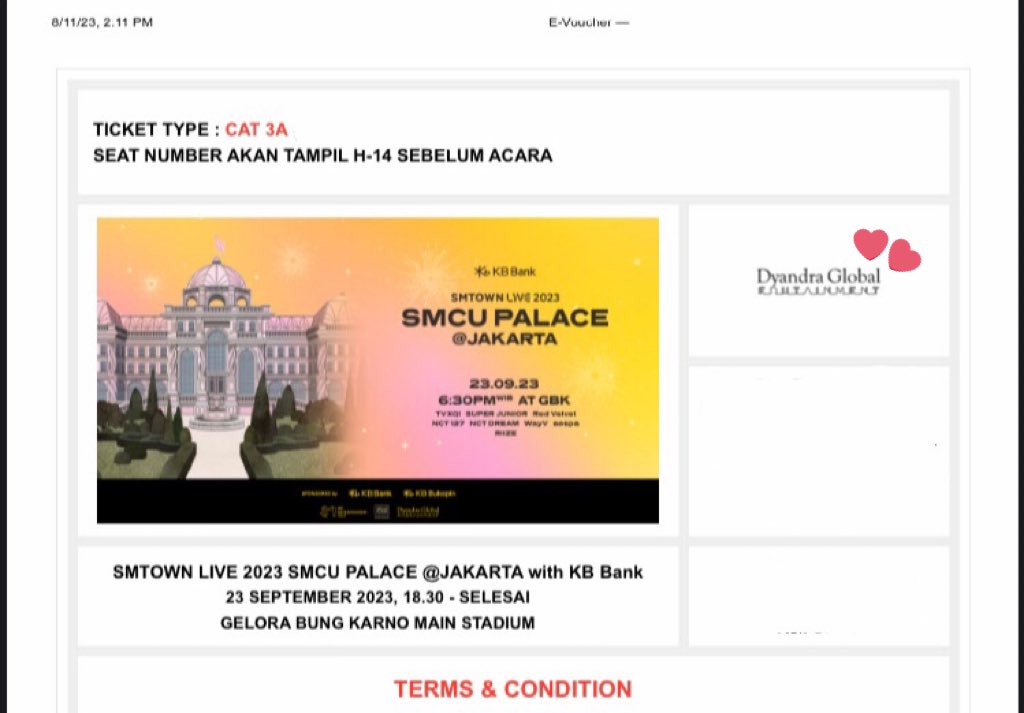peachysunn_'s tweet photo. WTS
1 tix SMTOWN cat 3A 
dm for more information

#SMTOWN_LIVE_2023_JAKARTA #SMTOWNJAKARTA2023 #WTS #WTB https://t.co/9rHbpQekFz