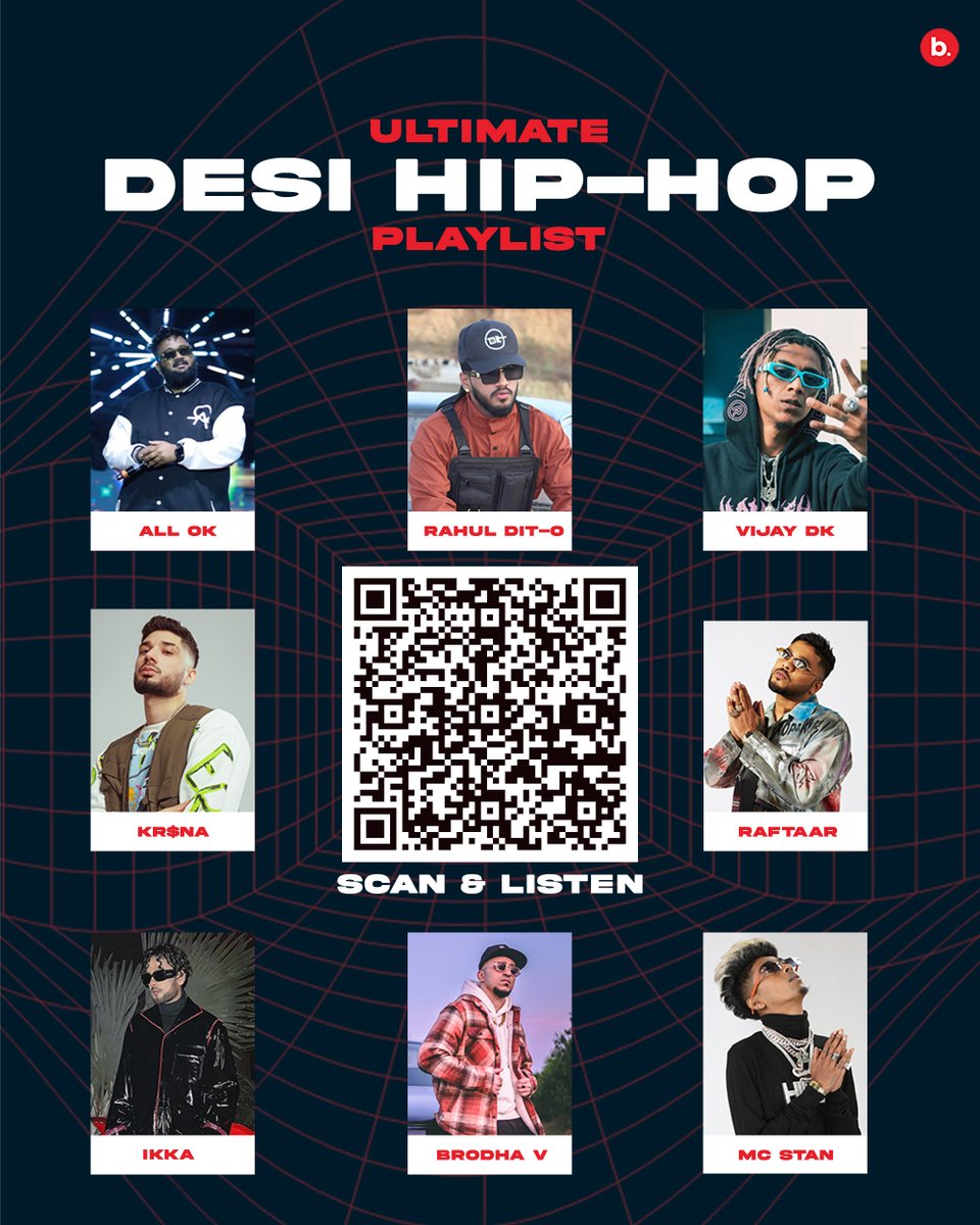 Hip-Hop turns 50 Today!
Celebrate 50 years of hip-hop with the Ultimate Desi Hip-Hop playlist, curated by YOU!
Take a screenshot, scan the QR code, and unlock a playlist of your favorite rap bangers!🔥

#WorldHipHopDay #desihiphop #dhh #indianrap #indianrapper #hiphop #rapmusic