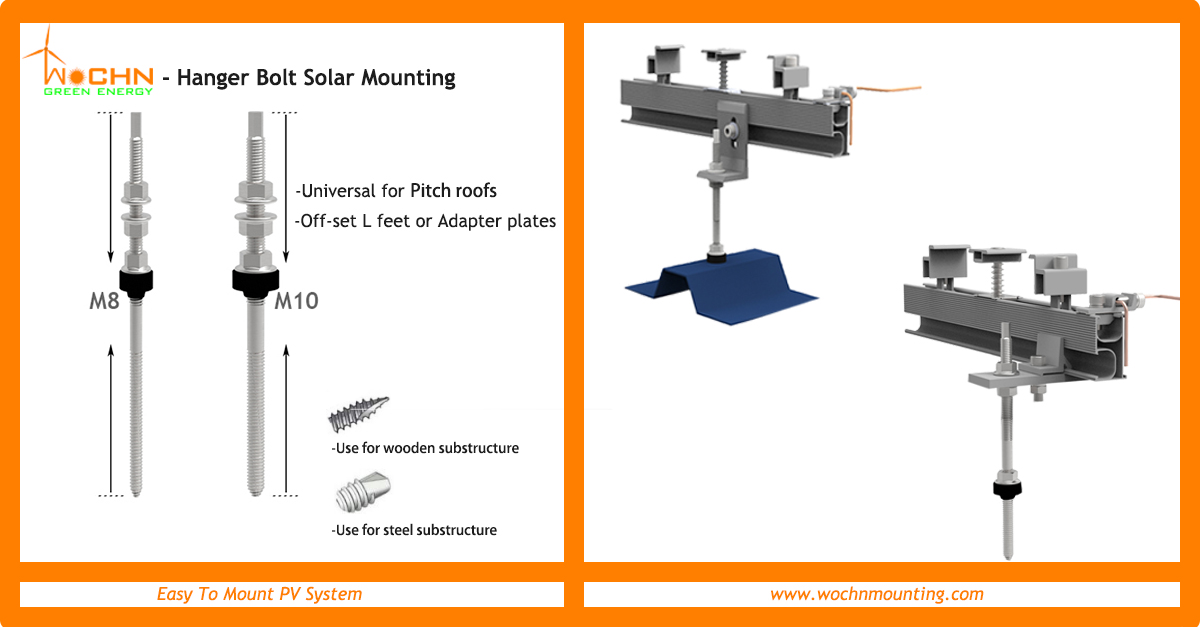 WochnEurope's tweet image. Do you know #WOCHN Hanger bolt systems- Let's have a look
👉Two type for used on Wooden or steel substructure
👉 Universal for pitch roofs
👉 Off set L feet or adapter plates
+++++
wochnmounting.com/metal-sheet-ro…

#WOCHN, #EasyToMountPVsystem #WOCHN #WOCHNsolar