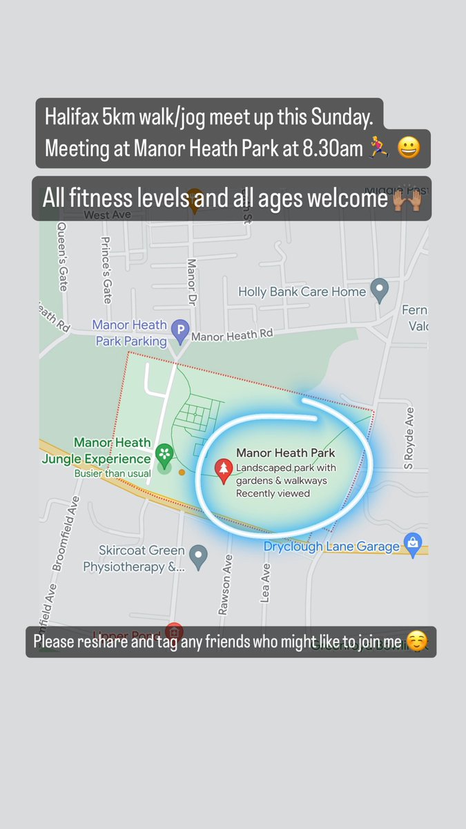 Halifax 5km meet up this Sunday at 8.30am 🏃‍♂️😀 Please RT 🙌🏽