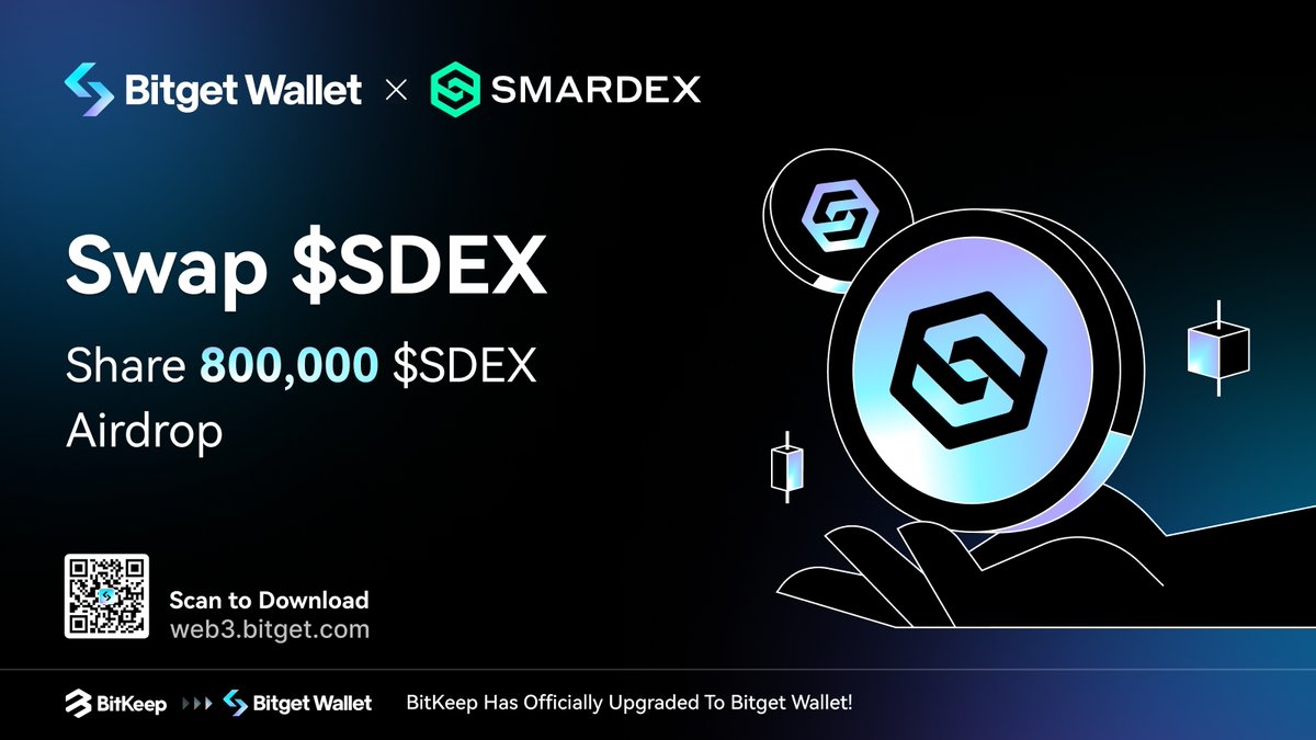 BitgetWalletFam's tweet photo. 🩵x💚 #BGWallet and @every_thing $SDEX Airdrop!
🏆 Share 800,000 $SDEX

⏰ 13:00 Aug 11 - 17:00 Aug 14 (UTC+8)
📝 Trade at least $50 worth of $SDEX during the event period to qualify!

👉 Find out more: https://t.co/LjeKL71BDO https://t.co/q5kHzhmLkw