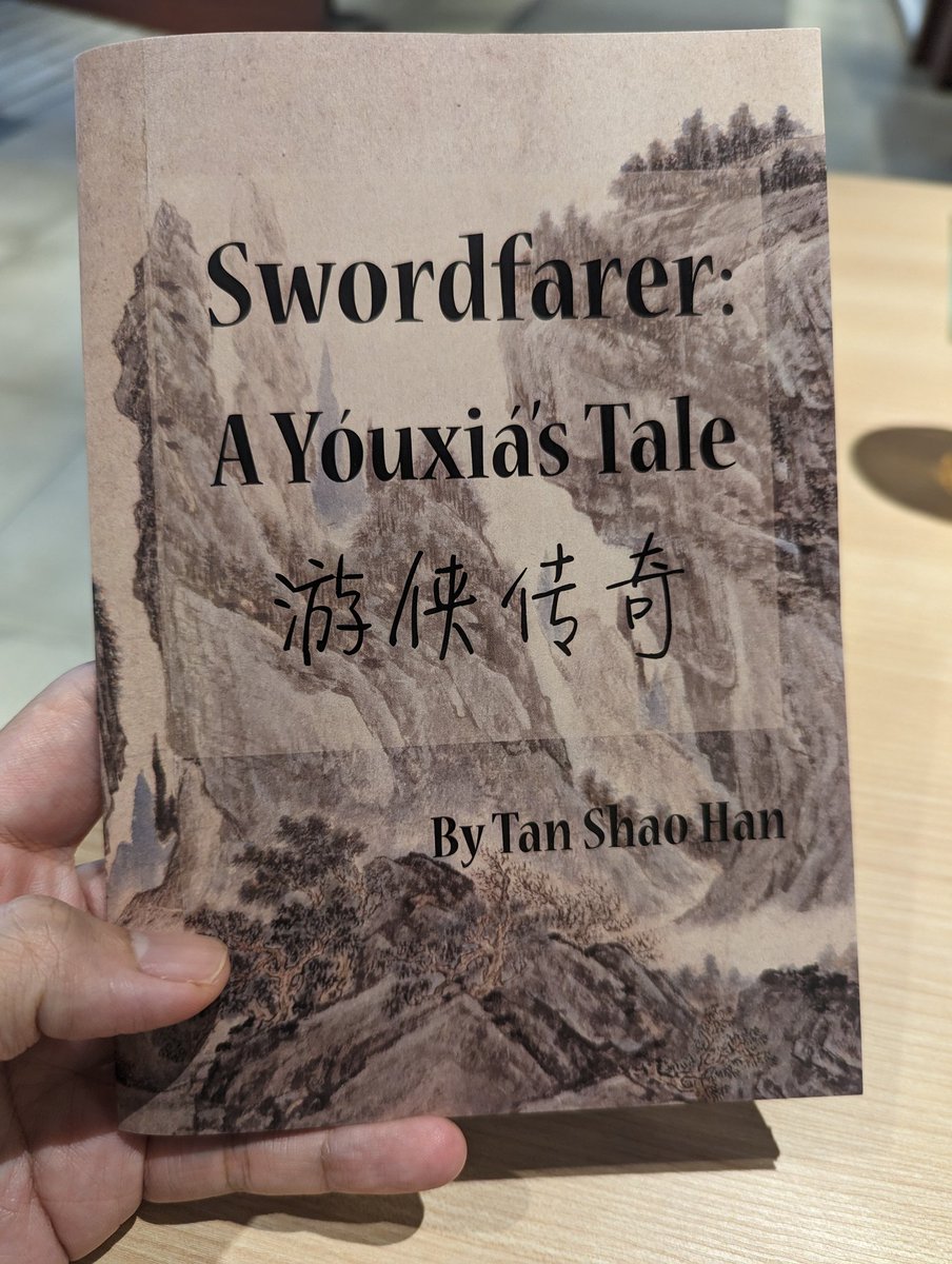 TanShaoHan's tweet photo. 1/4

Excited to launch the 1st print of "Swordfarer: A Yóuxiá's Tale"/ "游侠传奇" tomorrow at @MakersQuestSG Creators Market 2023!

I built this solo journaling game (using d6s and playing cards) of melancholic wǔxiá vagabonds off "Guided by Firelights" by @RPDeshaies/ @FariRPGs! https://t.co/1e12Zc2p7L