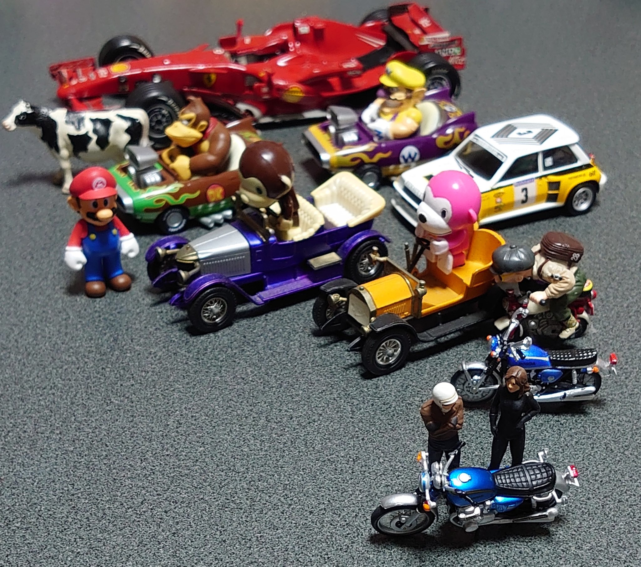 □昭和レトロ グリコ？オートバイ バイク 単車 ミニカーおまけ