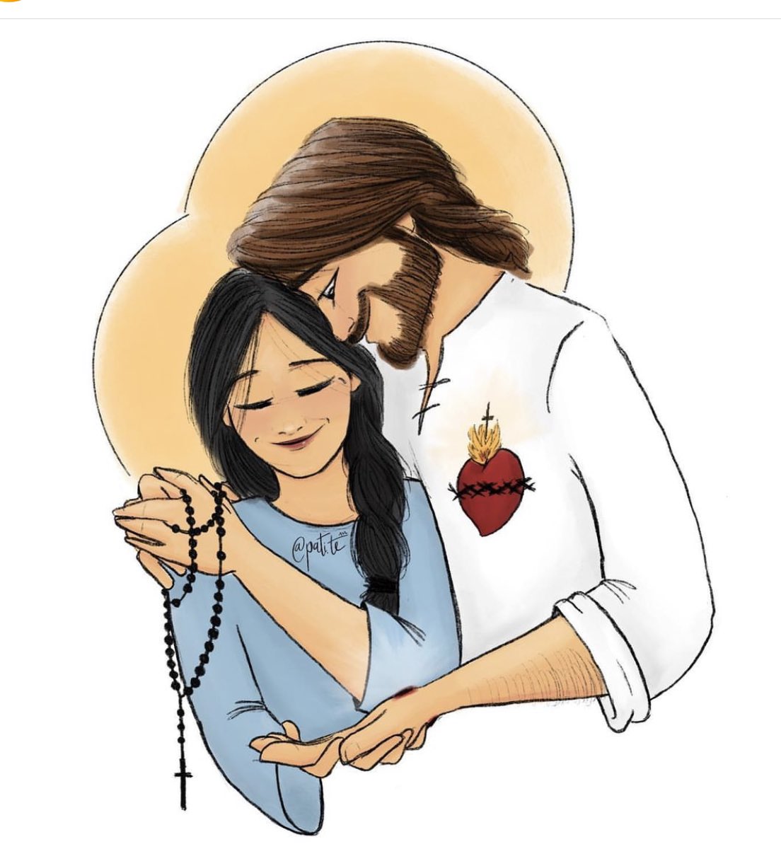 patite3's tweet photo. Jesús nos quiere tal como somos. Su Sagrado Corazón es tan grande que ahí cabemos todos. Podemos vivir tranquilos si estamos junto a Él.
Y a Él le encanta que honremos a su Madre con el rezo del Santo Rosario https://t.co/E0gUzEEGuL
