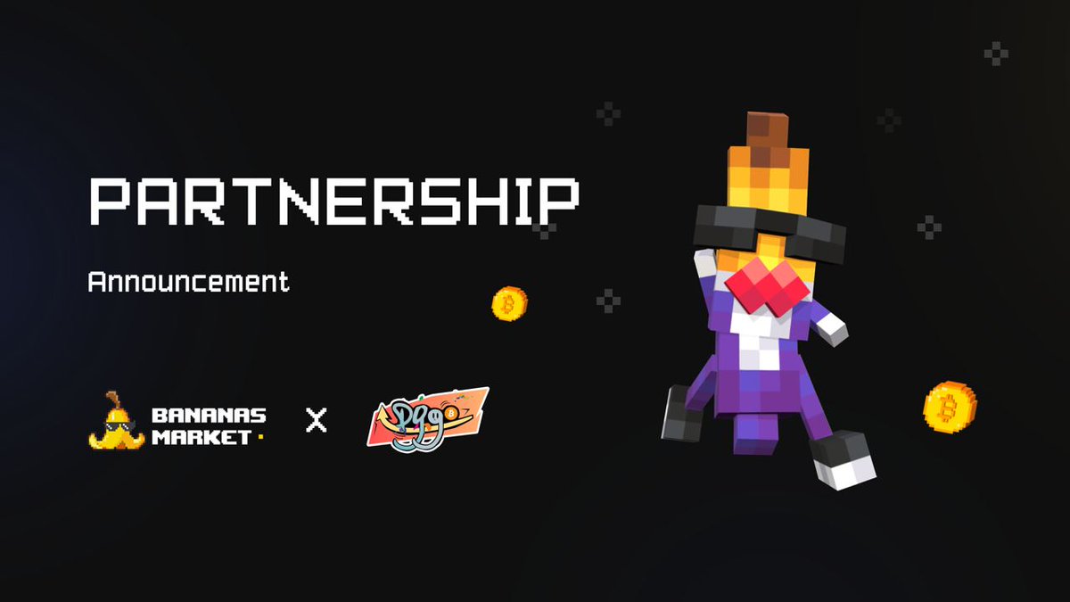 Dango_Planet's tweet photo. Strategic Partnership 🍌 &amp; 🍡 

@bananasmarket 🤝 @Dango_Planet 

Thrilled to announce our new friend @bananasmarket which is a NFT aggregation trading market in the #Ordinals ecosystem

Looking forward to more sparks between 🍌 &amp; 🍡 https://t.co/cch1s0MPpf