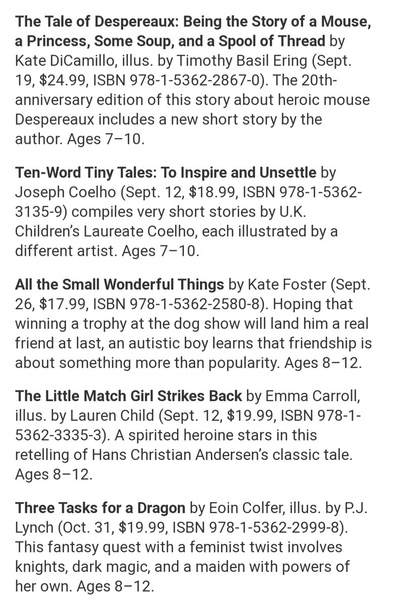 I'm just ... I can't ... 😱 😭 ❤ My book, on Publisher's Weekly, sandwiched between Kate DiCamillo, Joseph Coelho, Emma Carroll and Eoin Colfer. Life is weird and amazing! 💥