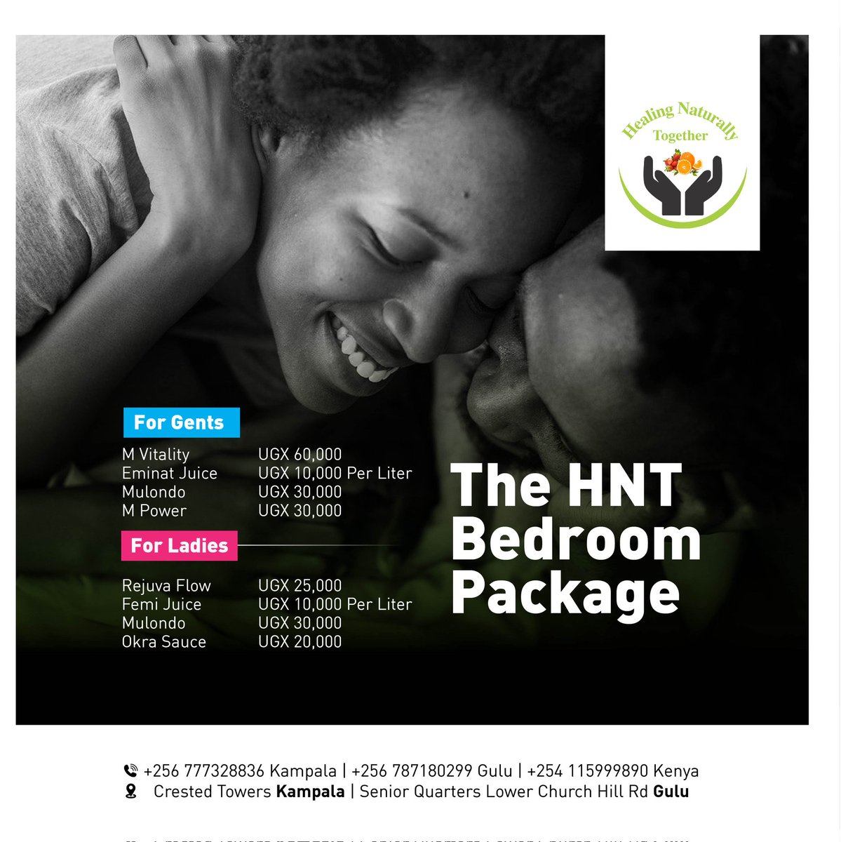 hntinternationl's tweet photo. Ladies and Gentlemen,
THE HNT BEDROOM PACKAGE‼️

Contact us on: +256 777328836 | +256 787180299 | +254 115999890

#hntinternational #naturalhealth #bedroompackage https://t.co/axFfHOA22Z
