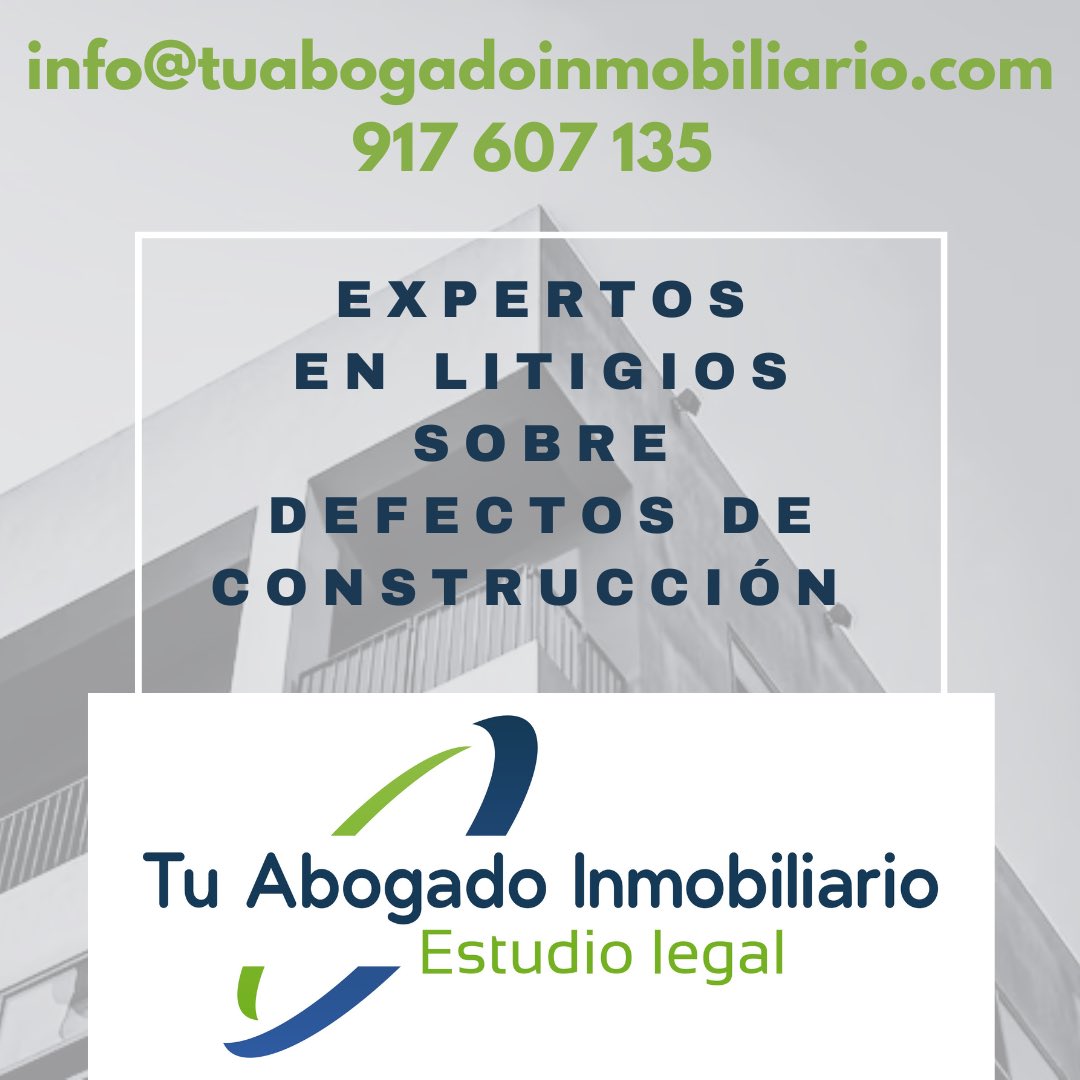 CUÉNTANOS TU CASO. Somos expertos en litigios sobre #DEFECTOS de #CONSTRUCCIÓN. Representación de agentes de la #edificación. Consúltanos sin compromiso ☎️ 917.607.135 o en info@tuabogadoinmobiliario.com. #Abogados #Vivienda #viciosconstructivos #constructor #promotor