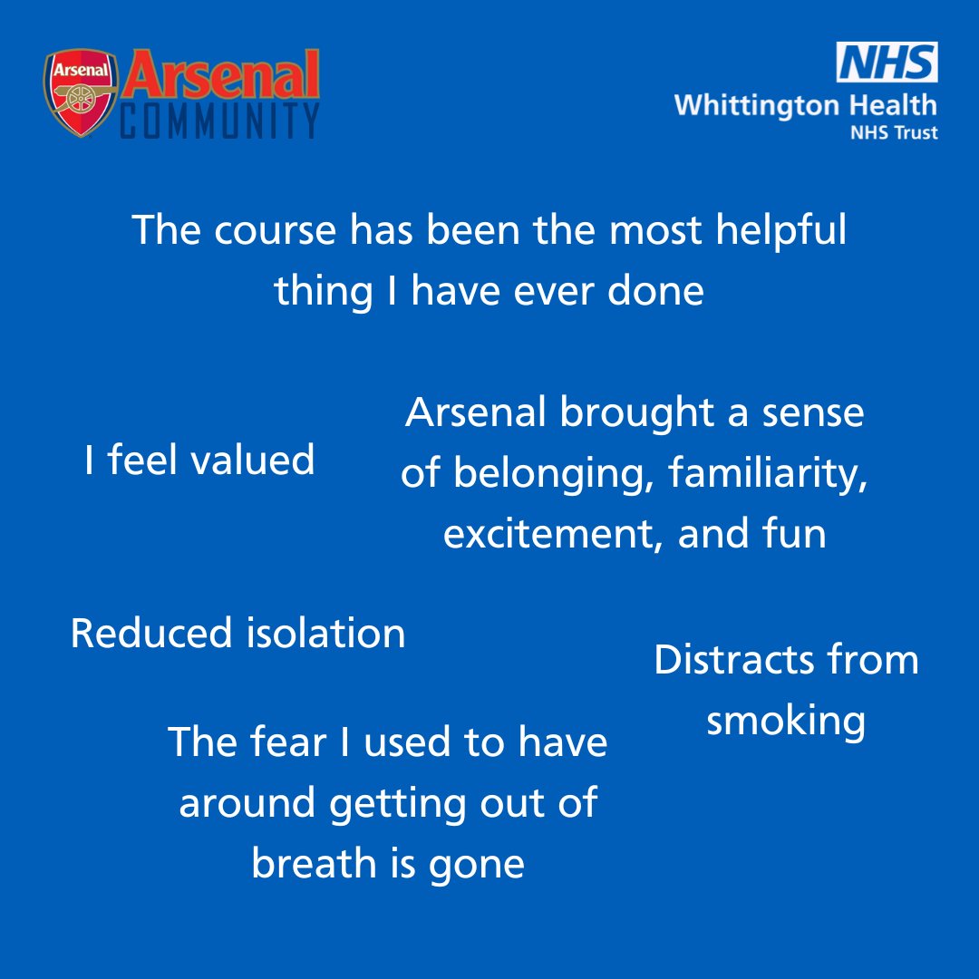 Pulmonary Rehab Awareness (pulmonaryrehab@bluesky) (@prwukee) on Twitter photo Patients @CI_BetterLives attending PR sessions <a href="/AFCCommunity/">Arsenal Community</a> says... <a href="/WhitHealth/">Whittington Health NHS Trust</a>
<a href="/changegrowlive/">Change Grow Live</a> Camden, we are looking forward to inviting your patients in the near future <a href="/CNWLNHS/">CNWL NHS FT</a> Patients @CI_BetterLives attending PR sessions <a href="/AFCCommunity/">Arsenal Community</a> says... <a href="/WhitHealth/">Whittington Health NHS Trust</a>
<a href="/changegrowlive/">Change Grow Live</a> Camden, we are looking forward to inviting your patients in the near future <a href="/CNWLNHS/">CNWL NHS FT</a>