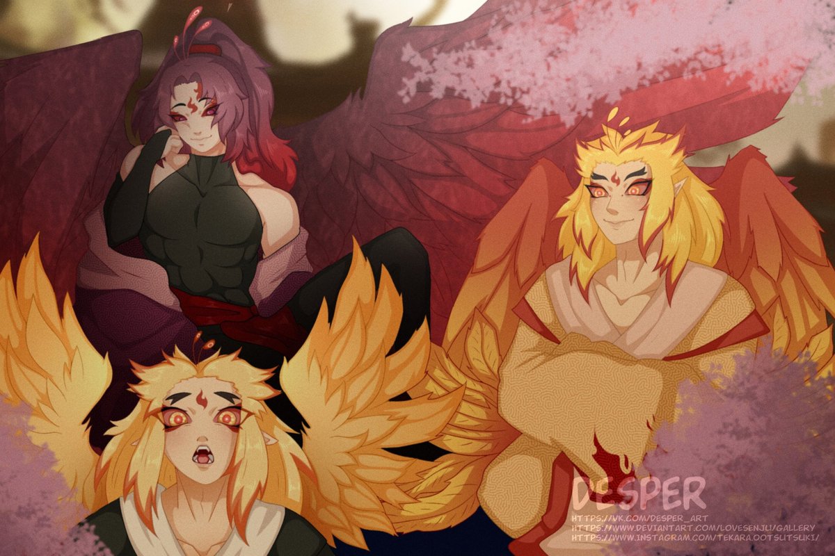 #kny #kimetsunoyaiba 
#yoriichi #kyojuro #senjuro 

Арт к ивенту в ролевой конференции.