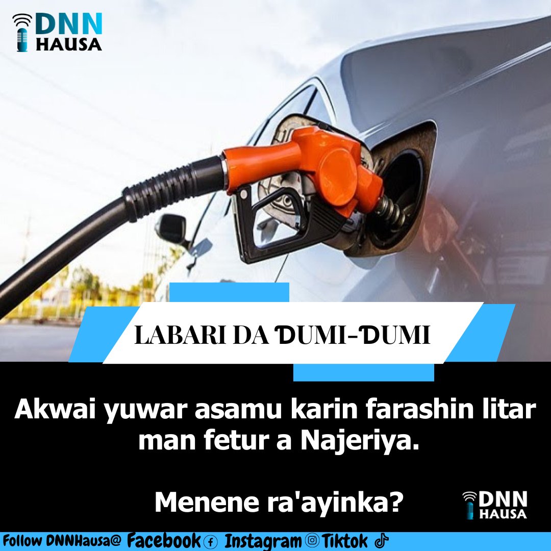 DNNHausa's tweet photo. Shugaban kungiyar dillalan man fetur din na Najeriya Chinedu Okoronkwo ya ce matuƙar dala zata tashi ba shakka farashin man fetur shima zai tashi.

Acewarsa, basa iya samun dala a bankunan kasuwanci kuma idan kaje kasuwar bayan fage farashin ya wuce tunani. #DNNHausa https://t.co/gOTIy0Yx1A