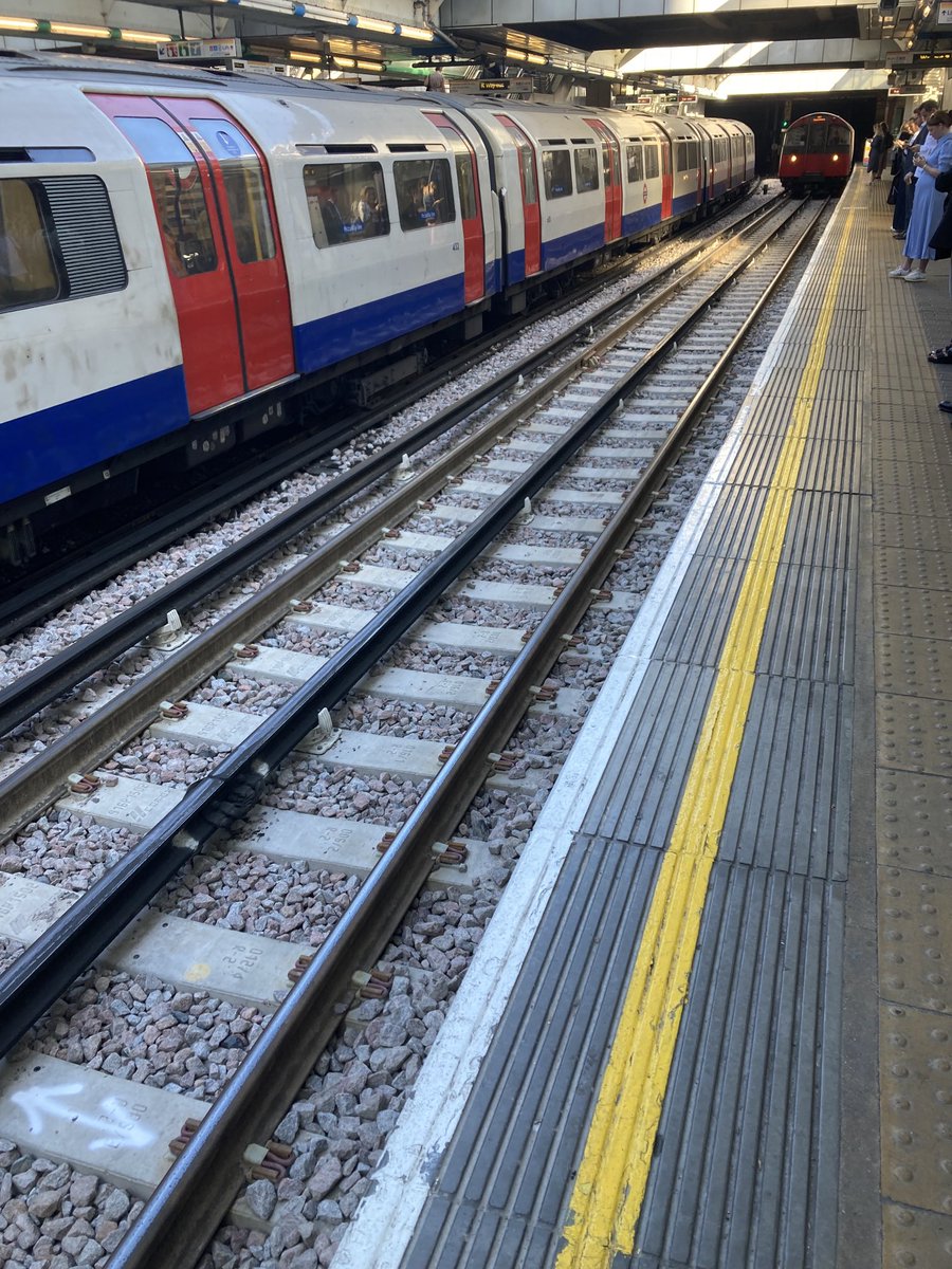 Exciting times at Hammersmith for commuters as new sleepers are laid. It doesn’t take much to make the day brighter!