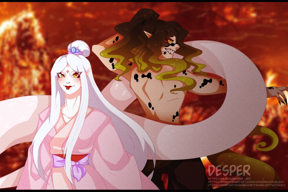 #kny #kimetsunoyaiba 
#daki #ume #gyutaro 

Арт к ивенту в ролевой конференции.