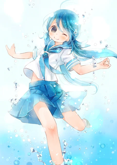 #これを見た人はセーラー服の画像を貼れ  8年前の絵を載せる勇気の持ち主