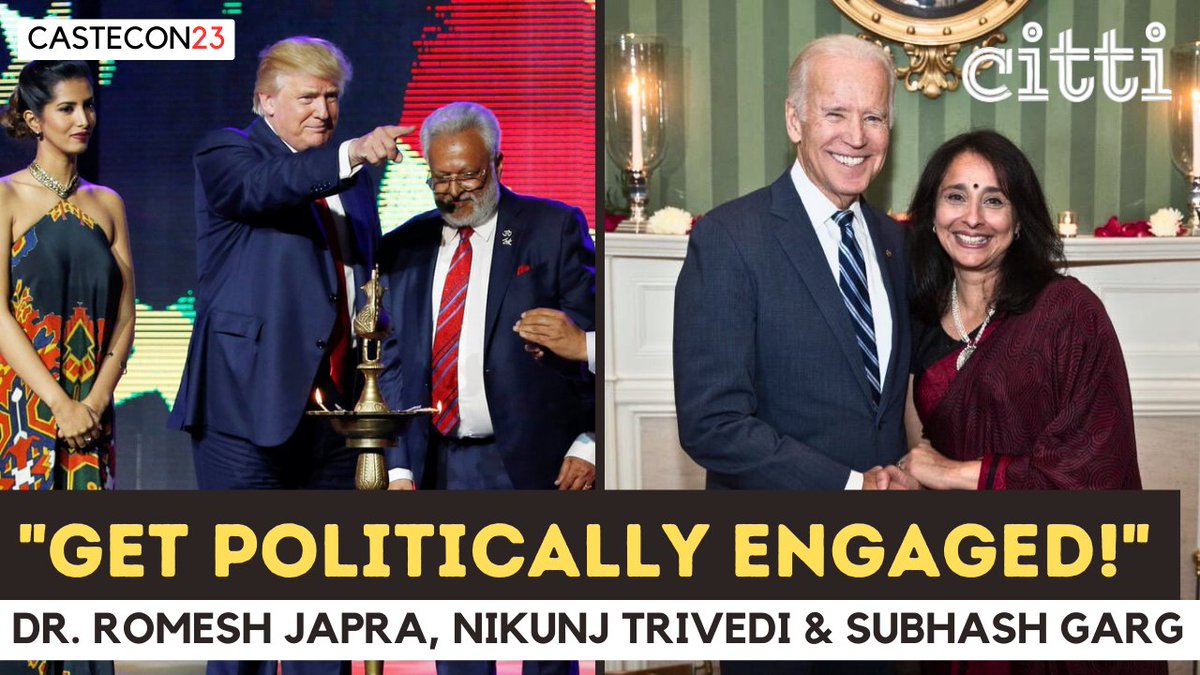 CittiMedia's tweet photo. Hindus have enriched America, but have never truly stood up for themselves. That must change: Dr. Romesh Japra, Nikunj Trivedi, Subhash Garg & Richa Gautam at CasteCon23 | Premiere: https://t.co/90bVGpRI7G
@RichaGotham @CoHNAOfficial @castefiles #SB403 #CasteCon https://t.co/CeDBzmC6yM