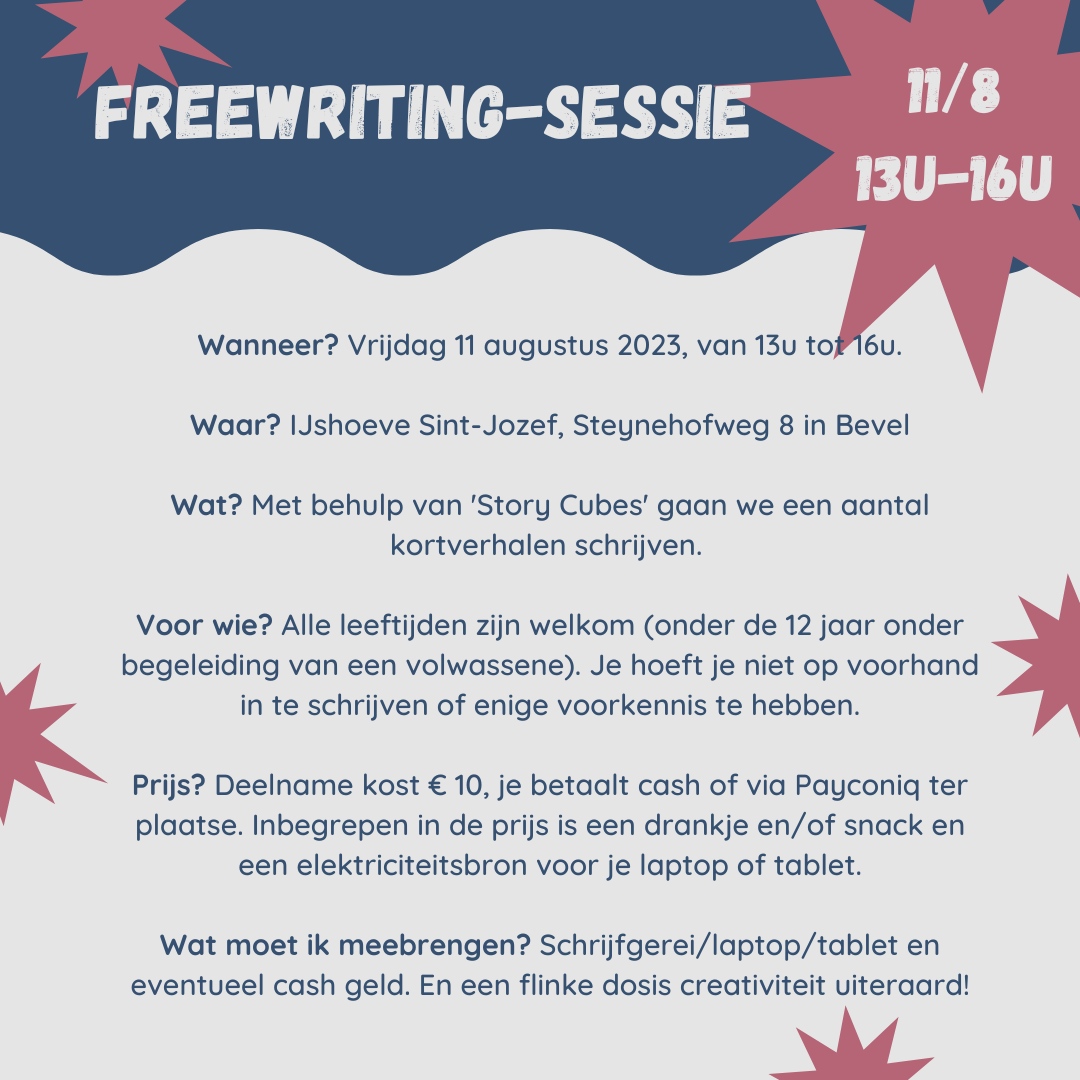 schrijfgoesting's tweet photo. #QOTD : kom jij vanmiddag mee freewriten? 😍⁠ #creatiefschrijven #schrijftip #ijshoevebevel #uitinvlaanderen #uitinnijlen #creatief #schrijven #boeken #mijnlevenalsauteur #auteur #schrijver #evalinden #boekenvanevalinden #boekpromotie #bibliophile https://t.co/KkI48s5HrA