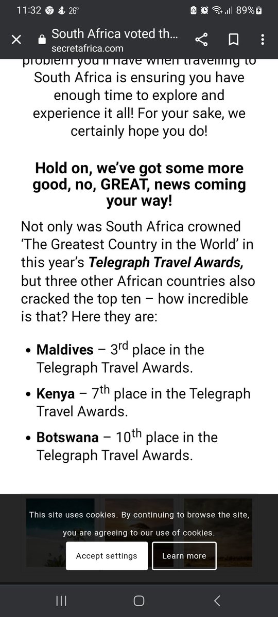 South Africa voted the Greatest Country in the World - Secret Africa