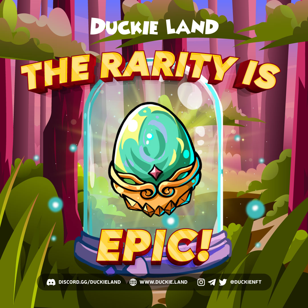 It's EPIC !! Compare your gacha results with your friends; which egg is rarer?! Use the Duckies for Battle Arena in Duckie Land, so that your party become more whizz! #DuckieLand duckie.land/download