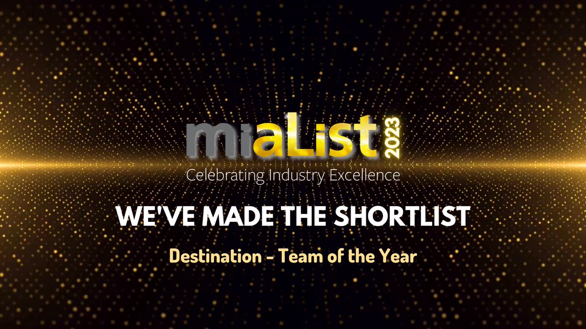 We are delighted to share we have been shortlisted for the @MIAuk Destination Team of the Year for 2023 . Voting opens on 24th August. Wish us luck for the awards ceremony taking place on the 6th October. #miaList #miaListAwards #destinationteamoftheyear #Leeds