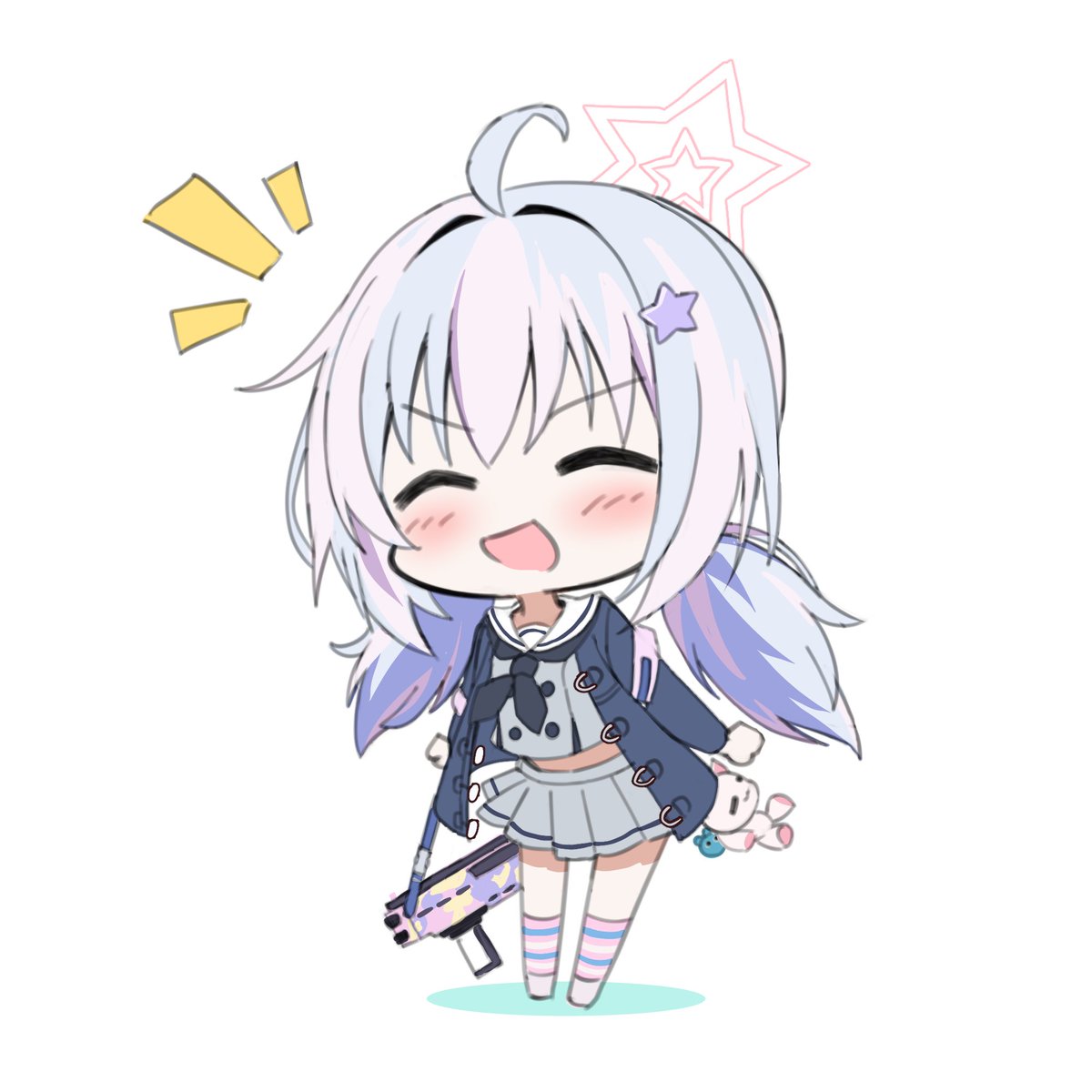 ブルアカ「ミニレイサ #ブルアカ」|えふぅ@お仕事募集中のイラスト