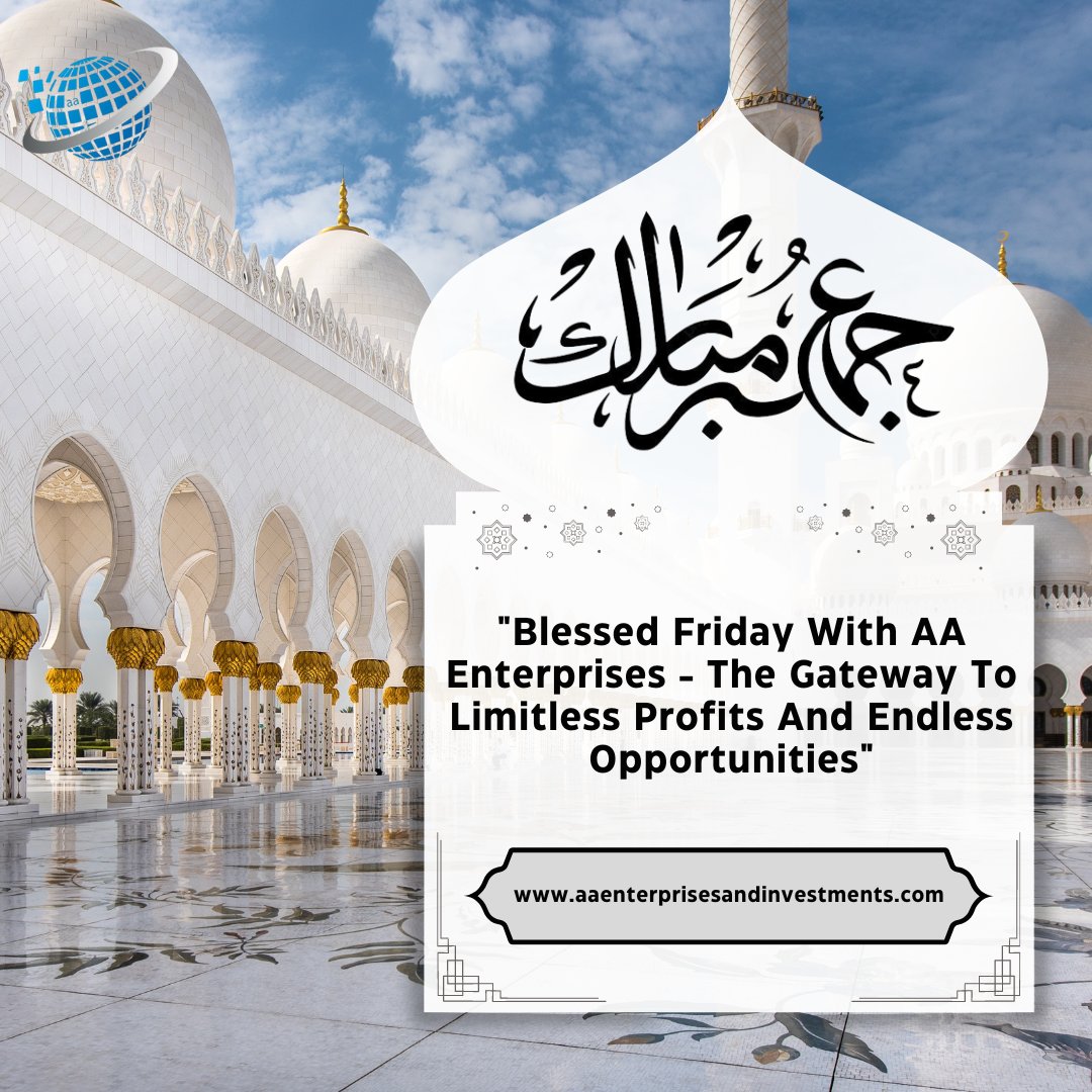 enterpri71527's tweet photo. 𝙅𝙐𝙈𝙈𝘼𝙃 𝙈𝙐𝘽𝘼𝙍𝘼𝙆! 💫🕌

May your day be filled with boundless happiness and peace. 

For details, 
Contact us now at +92 3268066416 or visit our website https://t.co/QFQHXTVpyh…

 #InvestmentGoals #FinancialFreedom #InvestmentSuccess #FinancialStability https://t.co/iH0rG86uih