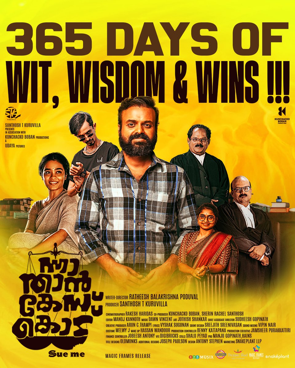 365 DAYS OF WIT, WISDOM, & WINS..!!
.
.
#nnathaancasekodu #SueMe #chackochan #ratheeshBalakrishnanPoduval #santhoshKuruvilla