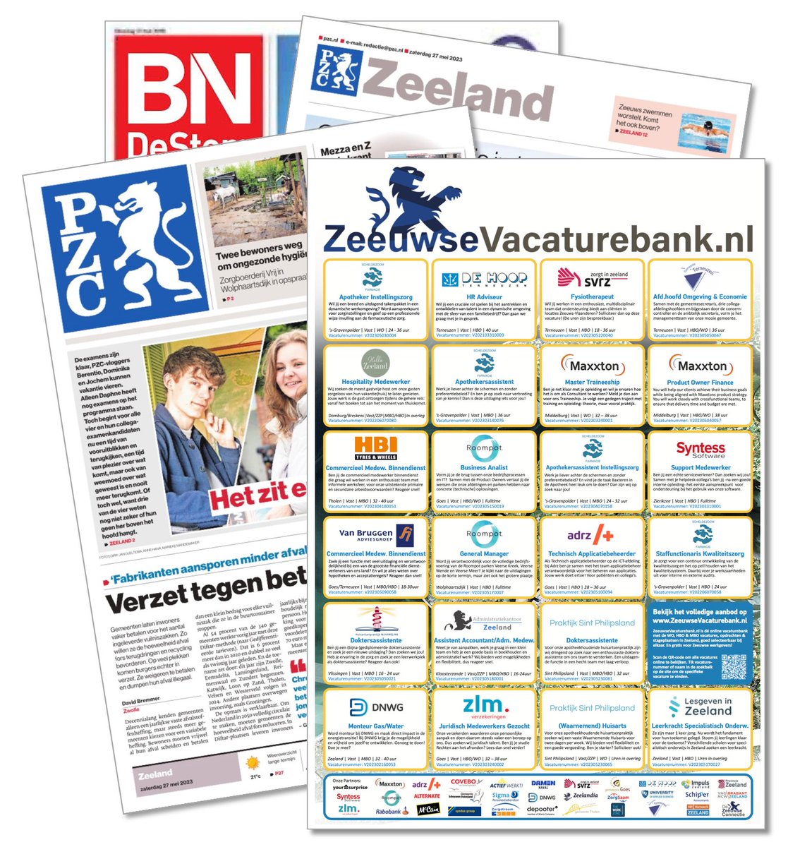 Zeeuwse werkgevers opgelet: zaterdag 26 augustus staat wij weer pagina-groot in de PZC (en BN de Stem) met onze vacaturepagina. Ook extra voordelig meedoen? Laat het snel weten!

#zeeland #hr #hrmanagers #hradviseur #hrbusinesspartner