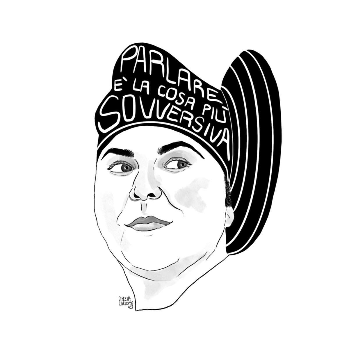 “Di tutte le cose che le donne possono fare nel mondo, parlare è ancora considerata la cosa più sovversiva.” 
Michela Murgia

#MichelaMurgia #illustration