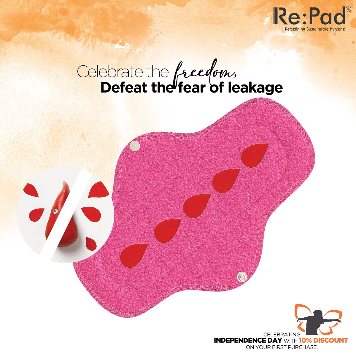 RePad4's tweet photo. Wave goodbye to leakage and gain freedom from restricted movements during your period.
#Repad #reusbalepads #womenhygine #womenshealth #EmbraceYourCycle #beperiodpostitive #plasticfreeperiods #redefiningsustainablehygiene #freedomfromtoxicchemicals #independenceday2023 https://t.co/hP9QoPpg9D