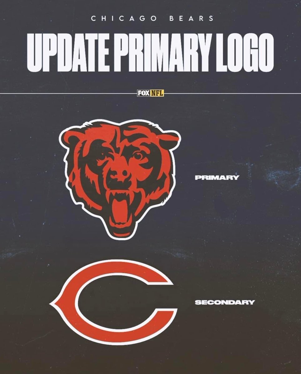 NoahPlatte's tweet photo. Is it just me or does the bear head always look like he just stepped on a Lego and is in shock😂 @ChicagoBears #bearslogo https://t.co/X4wCiV5z4Z