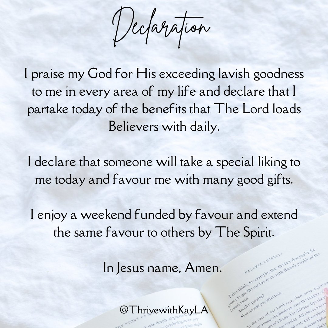ThrivewithKayla's tweet photo. The Lord daily loads the Believer with benefits and we partake graciously of that which we have been freely given.

#DailyBenefits
#ThrivewithKayLA
#ThriveTogether
#Thrive https://t.co/WdETyzZsGf