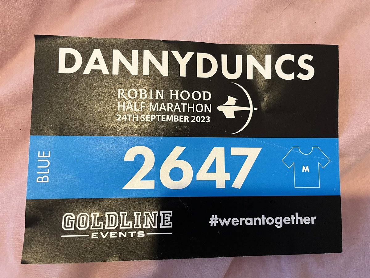 Race pack day, always makes it feel more real, 6 weeks to go #robinhoodhalfmarathon #werantogether