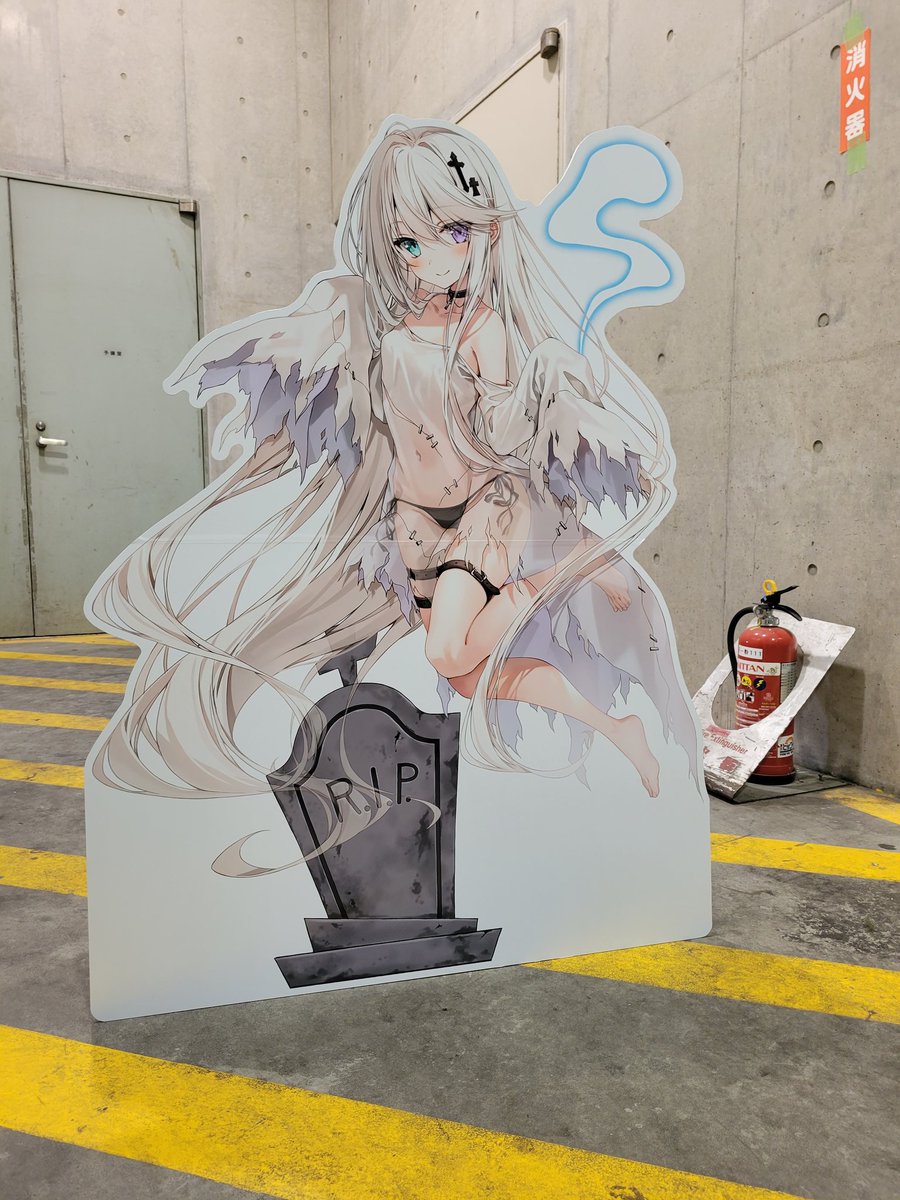 「ゴーストちゃん等身大パネル 東6ス-28ab カカオポッド  イベント当日、新刊」|カカオ・ランタンのイラスト
